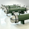 Pack plate cleaning heat exchanger